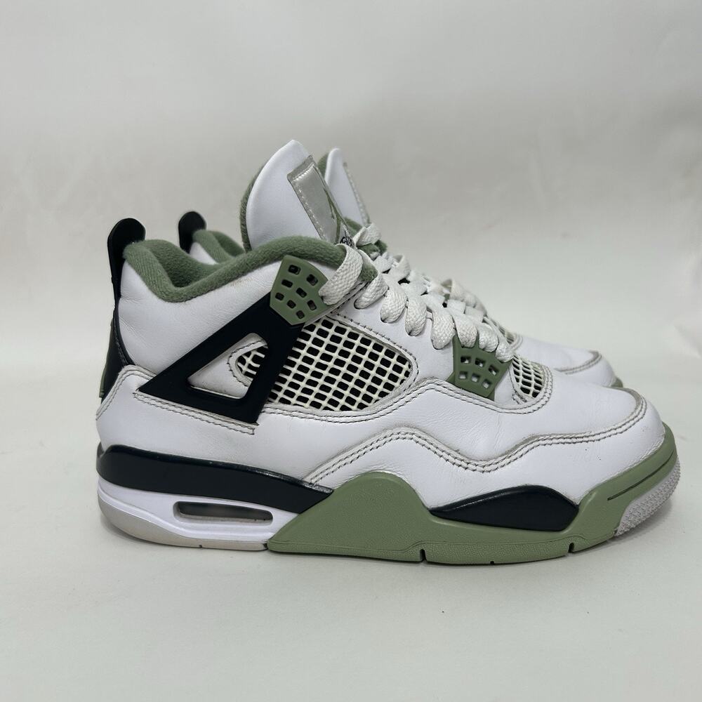 Nike Air Jordan 4 Retro WMNS “Seafoam/White Oil Green” - Picture 4 of 10